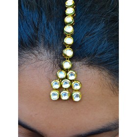 Reversible Kundan Maang Tikka